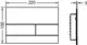 TECE WC-Betätigungsplatte aus gebürstetem Edelstahl mit Anti-Fingerprint-Beschichtung, Darstellung in Front- und Seitenansicht. Rein geometrische Form.